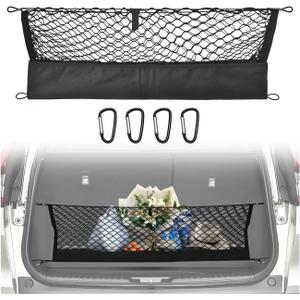 Envelope Style Truck Bed Cargo Net Compatible with Honda CRV 2025 2024 2023,Highly Elastic Truck Cargo Net for Honda CRV Accessories, Upgraded Storage Bag & Heavy Duty Carabiners