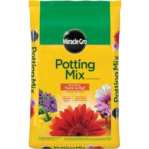 Miracle-Gro Potting Mix, For Container Plants, Flowers, Vegetables, Shrubs, Annuals, Perennials, Feeds up to 6 Months, 16 qt. (EXP 09/22/26)