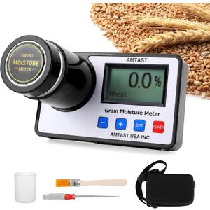 Grain Moisture Meter High Precision Grain Moisture Tester with Temperature Compensation Portable Seed Moisture Meter for 22 Grains including Wheat, Soybean, Coffee and More