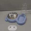 Juego de cuencos para perros, comida y agua para gatos con dispensador de agua y cuenco de acero inoxidable para gatos y perros pequeos, color azul claro