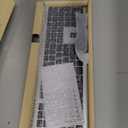 TECKNET Bluetooth Keyboard Rechargeable, 4-Device Free Switching (2.4G+BT), Ultra-Slim Full Size Wireless Keyboard, Quiet Typing, for PC/Laptop/Smart TV/Phone, Adjustable Stand, 12 Multimedia Keys (Silver&Grey)