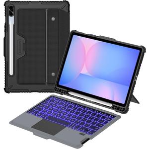 Nillkin for Samsung Galaxy Tab S10 FE 10.9” / S9 11" Case with Detachable Keyboard, 7-Color Backlit, Trackpad, S Pen Holder, Rugged Keyboard Case with Camera Cover for Samsung Tablet S10 FE 5G