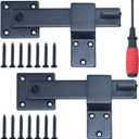 2 Pack Heavy Duty Barn Door Latch, Gate Latch for Wooden Fence, Outdoor Fence Gate, Cattle Gate, Barn Door, Sliding Door, Cabinet, Shed