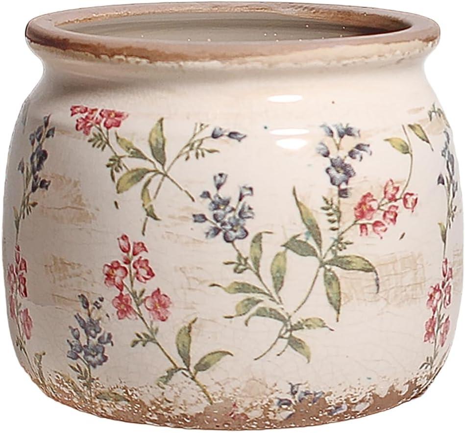 Flower Pots, Vintage Planters for Indoor Plants, 6.29'' Plant Pots with Drainage, Ceramic Pots for Plants, Vase & Planters, Indoor Planter for Home, Fall Decor, Purple Red