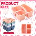 Potchen 12 Pack Classroom Caddy with Handle, Plastic Storage Caddy Organizer with 3 Compartments Portable Teacher Organization for Classroom School Table Desk Craft Art Workshop Home Office Supplies