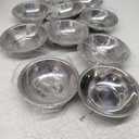 10Pcs Small Stainless Steel Bowls, 6 1/2" Wide Kitchen Metal Bowl with Flat Base, 3/4" Quart Prep Bowls for Meal Prep Cooking Serving Baking