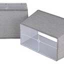 Ruiever T Shape Lampshades Set of 2, Natural Linen Lampshade Top L13.78'' x W7.5''xBottom L15.75''xW9.45''*High 10.24", Easy Assembly Replacement Shades for Table Lamps Floor Lamps