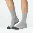 Marc&Kily Mens Athletic Socks 6-Pair Cotton Thick Cushion Moisture Wicking Mid Crew Running Socks For Men (Gray, M)