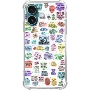 Bible Verses Phone Case Compatible with iPhone 16, Affirmation Quotes Aesthetic Phone Case for iPhone 16, Trendy TPU Phone Case Cover