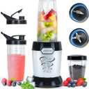 Smoothie Blender, 1200W Personal Blender for Smoothies, Blenders for Kitchen with 2 BPA-Free 26oz Travel Cups, Perfect for Smoothies, Frozen Drinks, Juices & Protein Shakes, Stainless Steel Blades