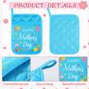 LemonRoad 12 Pcs Mother's Day Church Gifts Bulk Floral Pot Holders with Pocket Best Mom Ever Hot Pads Baking Supplies for Mom Mother's Day Church Appreciation Gifts Favors
