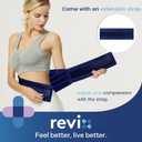 REVIX Microwavable Heating Pad for Back, Extra Large Microwave Heating Wrap for Waist, Stomach, and Shoulders, Moist Heat Therapy for Stress Relief, Adjustable, for Men and Women, Navy