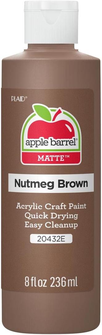Apple Barrel, Matte Acrylic Paint, 8 fl oz, Nutmeg, (Pack of 1)