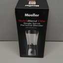 Mueller Personal Blender for Shakes and Smoothies with 15 Oz Travel Cup and Lid, Juices, Baby Food, Heavy-Duty Portable Blender & Food Processor, Grey (Gray)