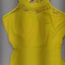 Bbonlinedress Yellow Vintage Short Halter Wedding Guest Dress Cocktail Prom Bridesmaid Lace Semi Formal Dress Yellow S