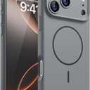 2 x Magnetic for iPhone 17 Pro Case, [Matte Solid Color] [Full Camera Protection] Protective Case for iPhone 17 Pro - Deep Gray