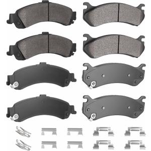 Front&Rear Semi-Metallic Brake Pads Set Compatible with Silverado Sierra 1500 2001-2006 for Yukon/XL 2000-2006 for Cadillac Escalade 2002-2006