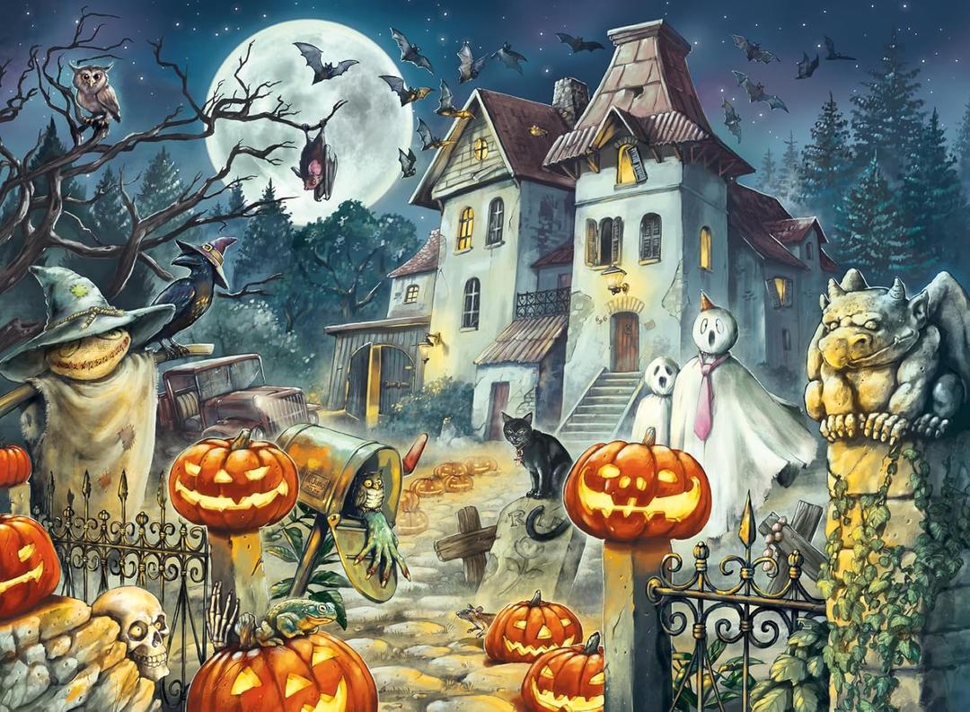 Ravensburger Halloween House 300 XXL Piece Jigsaw Puzzle for Kids - 13264 - Every Piece is Unique, Pieces Fit Together Perfectly