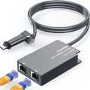 Linkoostar Multi Ports Starlink Ethernet Adapter for Starlink Gen 2 Wired External Network, 2 RJ45 Ports Starlink Ethernet Adapter 1 to 2 [2 Devices Network Simultaneously] - Up to 1 GBP