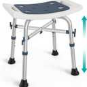 PELEGON Shower Chair for Inside Shower (350 lb) - Adjustable Height, Padded Seat, Shower Chair for Elderly and Disabled - Shower Chair for Adults, Tub Chairs for Bathtubs - Dark Blue