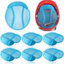 6 Pcs Air Mesh Hard Hat Liner Sweatband - Safety Helmet Insert Comfortable Cooling Liner Soft Ventilation Sweat Band Sponge Pad Absorber for Men Women Work Construction Cap, Blue