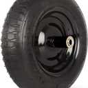 GICOOL 14.5" Wheelbarrow Tire, 3.50-8” Pneumatic Tire, Universal Wheelbarrow Wheel for 4.80/4.00-8”, 4.00-6”, and 2.50-8”, with 6" Centered Hub, 5/8" Axle Bore Hole, Sealed Bearings