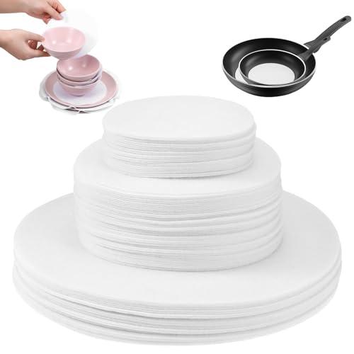 Xthrotsenk Plate China Storage Dividers Felt Plate China Storage Containers Dividers Protectors Thick and Soft Dish Storage, Round Plate Separators Pads for Packing Stacking Cookware(3 Size)