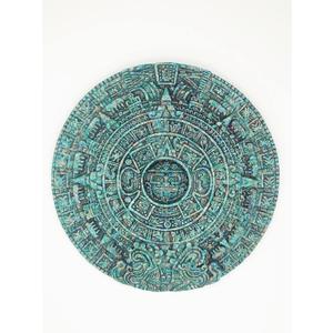Genrico Aztec Stone Wall Calendar Decor Mayan Sculpture Green Malachite Mexican Souvenir Handmade god Teotihuacan 6.8 in Diameter - Weight 22 oz Genrico Aztec Stone Wall Calendar Decor Mayan Sculpture Green Malachite Mexican Souvenir Handmade god Teotihuacan 6.8 in Diameter - Weight 22 oz