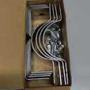 Yexiya 2 Pack 3 Inch Pipe Chimney Adjustable Wall Strap Pipe Bracket Clamp Strap