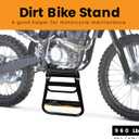 GRAND PITSTOP Heavy Duty Motorcycle Stand - Universal Dirt Bike Maintenance Stand, Powder Coated Steel, Non-Slip Off-Road MX Stand (Black)