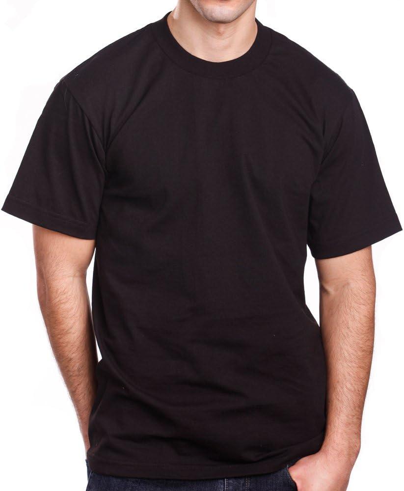 PRO 5 Super Heavy Mens Short Sleeve T-Shirt (Medium, Black)