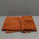 Kevin Textile Fall Pack of 2 Corduroy Soft Soild Decorative Square Throw Pillow Covers Set Cushion Cases Pillowcases for Sofa Bedroom Car 20 x 20 Inch 50 x 50 Cm Rust