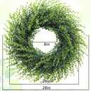 26''Large Artificial Boxwood Wreath for Front Door, All Year Round Greenery Wreath Home Decor Artificial Spring Summer Greenery Hanging for Wall Farmhouse Wedding Indoor Outdoor Decor(Include Ribbon)