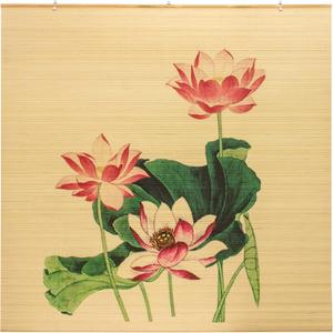 Red Lantern Bamboo Window Shade Blind - Lotus Blossom 72" Wide