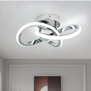 Acrylic LED Ceiling Light, 5000K Daylight White LED Ceiling Light for Hallway, Modern Kitchen Light Fixture Ceiling, Chrome Metal Close to Ceiling Light for Bathroom Dinng Room, 1 Pack