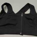 CYDREAM Zip Front Closure Wireless Bras for Women Full Coverage Post Surgery Compression Back Smoothing Comfort Adjustable (Medium, Black)