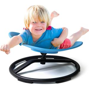 Kids Sensory Swivel Chair, Sensory Spinning Chair for Autism Kids, Body Coordination Training Chairs, Spin Seat, Metal Base, Non-Slip Design (Blue)
