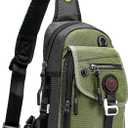 NICGID Sling Bag Chest Shoulder Backpack Crossbody Bags for Tablet Laptop Outdoor Hiking Men Women (Army Green-2629)