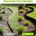 NONMON Corrugated Garden Edging Border 6"50Ft Landscape Edging Border Sturdy Lawn Edging Border for Lawn, Flower Bed, Garden Fence, Paver Edging, Black