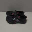 New Balance Women's 410v8 Trail Running Shoe, Black/Bright Cyan/Hi-Pink, 7 W