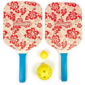Swimways Hydro Paddle & Pickleball Set, Pickleball Paddles and Balls for Pool, Lake and Beach Games, Outdoor Toys for Kids and Adults Aged 5 & Up