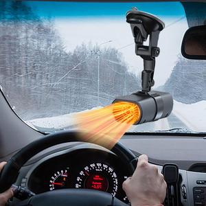 2026 New Upgrade Car Heater for Vehicle, 12V 150W Portable Car Heater, 2 in 1 Windshield Defogger and Defroster with Sucker and Holder,Plugs Into Cigarette Lighter (Black) (Black)