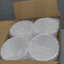 Yungyan 100 Pack 16oz Stadium Cups Reusable Plastic Cups Blank Drink Tumblers for Parties, Events, DIY Projects, 4.5 x 3.54 x 2.72 Inch (White)