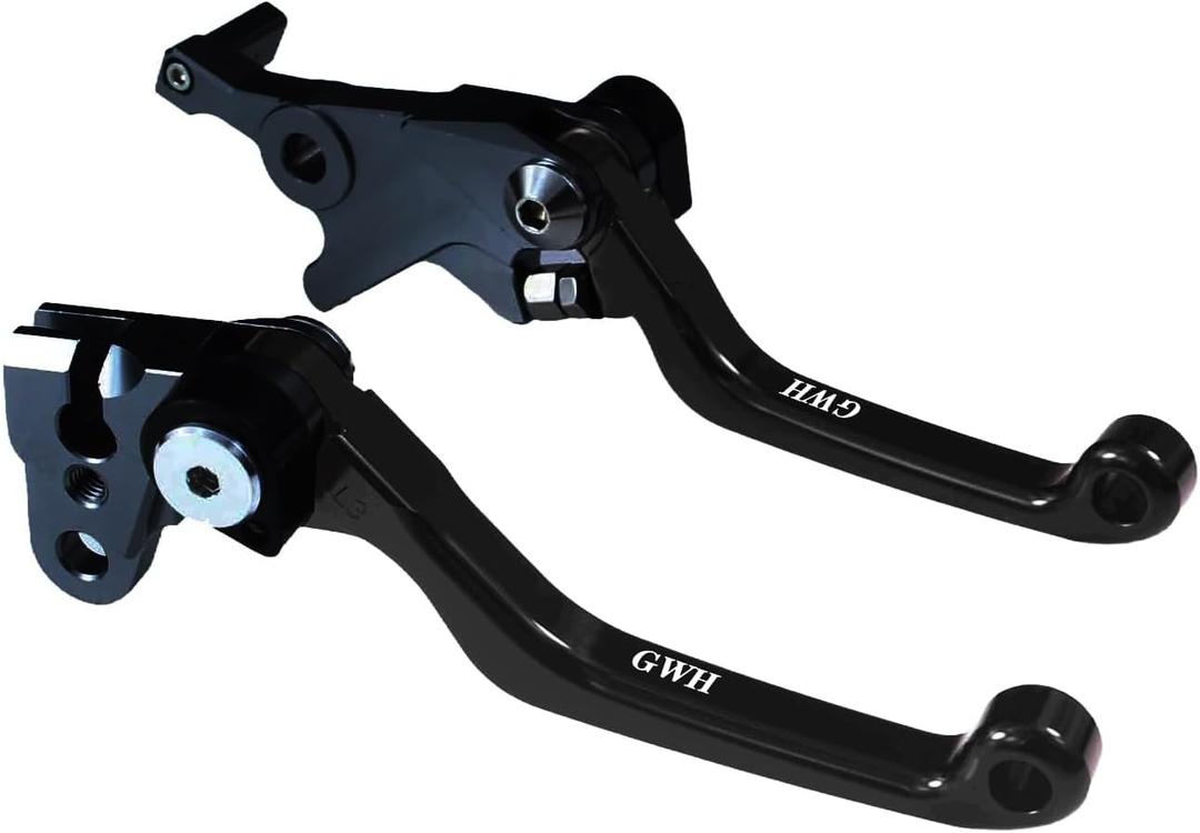 Motorcycle Billet Foldable Brake Clutch Lever Handle CNC Aluminum Pivot for TRX400EX TRX 400 EX 1999-2008 Dirt Pit Bike (Black)