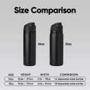 Owala FreeSip Insulated Stainless Steel Water Bottle with Straw, BPA-Free Sports Water Bottle, Great for Travel, 24 Oz, Very, Very Dark