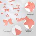 Rose Gold Sweet 16 Party Decorations for Girls Kit Pre-Strung 16th Glitter Twinkle Stars, Bows & Number 16 Birthday Hanging Streamer Banner Happy Sixteen Party Decor Supplies.