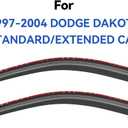 in-Channel Window Visors Rain Guards Shield for 1997-2004 Dodge Dakota Regular Cab, 2Pcs Window Vent Wind Deflectors Visors Shades for 97-04 Dakota