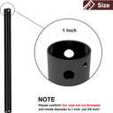 24 Inch Ceiling Fan Downrod, 1" Diameter Matte Black Ceiling Fan Extension Rod (No Threads),Universal Down Rods for Ceiling Fans,Easy Installation