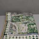 Vintage 3' x 5 ' Washable Area Rug - Stylish Indoor Rug for Living, Dining or Bedroom - Lightweight Carpet with Non-Slip Backing - Foldable for Easy Placement and Maintenance - Green