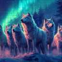 1000 Piece Wolves Puzzle for Adults - Vibrant Blue & Purple, Large Challenging Jigsaw Puzzle for Family Interactive Game Puzzle DIY Home Decoration Brain Challenge Gift (28in x 20in)